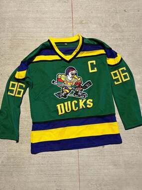Vintage Mighty Ducks Adam Banks Conway 96 Hockey Jersey Size S